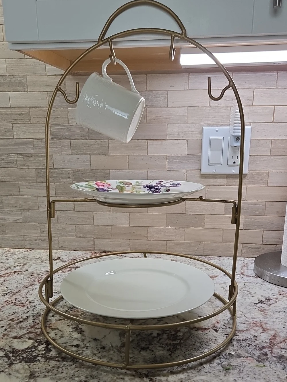 GOLD Metal Buffet Dish Rack
